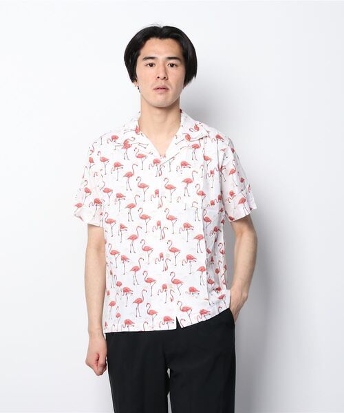 レア Schott 総柄レーヨンシャツ 白 アロハシャツ ショット レア Schott 総柄レーヨンシャツ 白 アロハシャツ ショット