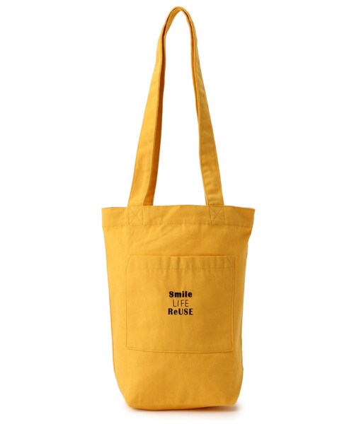 SHOO・LA・RUE（シューラルー）の「◆リサイクルトートバッグM（前ポケット）（トートバッグ・レディース・ベージュ/ネイビー/オレンジ/イエロー/アイボリー・00）」の4枚目の写真