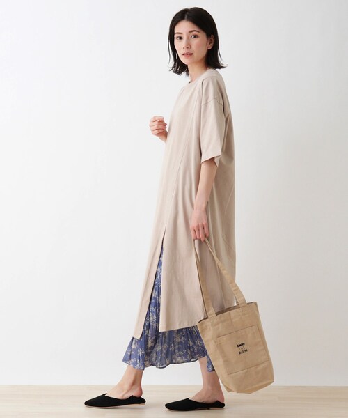 SHOO・LA・RUE（シューラルー）の「◆リサイクルトートバッグM（前ポケット）（トートバッグ・レディース・ベージュ/ネイビー/オレンジ/イエロー/アイボリー・00）」の12枚目の写真