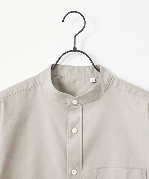 Craft Nicholson（クラフトニコルソン）の「ハイストレッチオックスフォード バンドカラー3/4sleevesシャツ（シャツ/ブラウス・メンズ・ベージュ系その他/ブルー系その他/ホワイト系その他/グレー系その他・M/XL/L）」の14枚目の写真