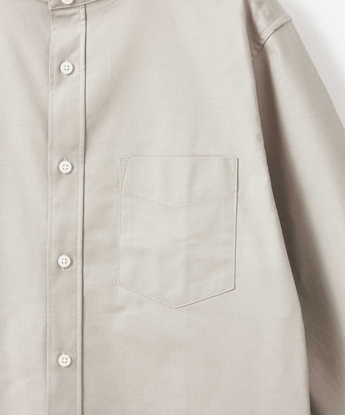 Craft Nicholson（クラフトニコルソン）の「ハイストレッチオックスフォード バンドカラー3/4sleevesシャツ（シャツ/ブラウス・メンズ・ベージュ系その他/ブルー系その他/ホワイト系その他/グレー系その他・M/XL/L）」の15枚目の写真