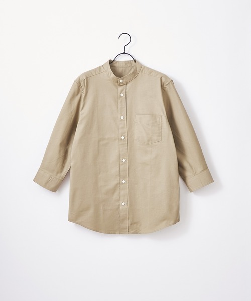 Craft Nicholson（クラフトニコルソン）の「ハイストレッチオックスフォード バンドカラー3/4sleevesシャツ（シャツ/ブラウス・メンズ・ベージュ系その他/ブルー系その他/ホワイト系その他/グレー系その他・M/XL/L）」の18枚目の写真