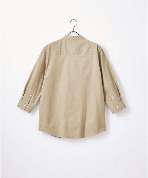 Craft Nicholson（クラフトニコルソン）の「ハイストレッチオックスフォード バンドカラー3/4sleevesシャツ（シャツ/ブラウス・メンズ・ベージュ系その他/ブルー系その他/ホワイト系その他/グレー系その他・M/XL/L）」の19枚目の写真