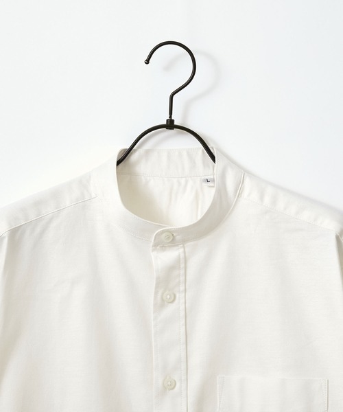 Craft Nicholson（クラフトニコルソン）の「ハイストレッチオックスフォード バンドカラー3/4sleevesシャツ（シャツ/ブラウス・メンズ・ベージュ系その他/ブルー系その他/ホワイト系その他/グレー系その他・M/XL/L）」の8枚目の写真