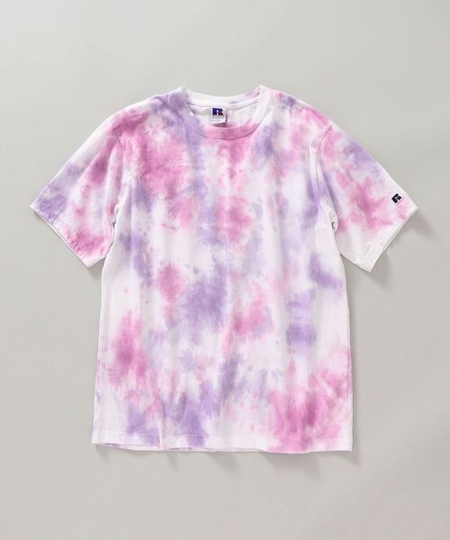 Russell Athletic(ラッセルアスレティック)の「【WEB限定/SHIPS別注】RUSSELL ATHLETIC: タイダイ Tシャツ(Tシャツ/カットソー・メンズ・ブルー/イエロー/ダークグレー/ピンク・MEDIUM/SMALL/X-LARGE/LARGE)」の4枚目の写真