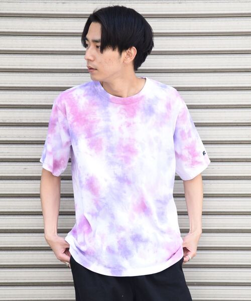 Russell Athletic(ラッセルアスレティック)の「【WEB限定/SHIPS別注】RUSSELL ATHLETIC: タイダイ Tシャツ(Tシャツ/カットソー・メンズ・ブルー/イエロー/ダークグレー/ピンク・MEDIUM/SMALL/X-LARGE/LARGE)」の8枚目の写真