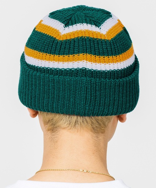 XLARGE（エクストララージ）の「STRIPED BEANIE（キャップ・メンズ・グリーン/ブラウン/ブラック・ONE SIZE）」の6枚目の写真
