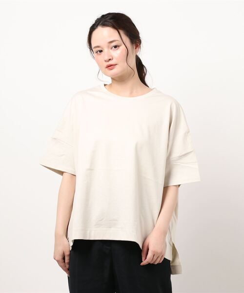 AMERICAN HOLIC（アメリカンホリック）の「バックZIP半袖カットプルオーバー　＊（Tシャツ/カットソー・レディース・オフホワイト/ブラック/オレンジ/アイボリー・M/L）」の5枚目の写真