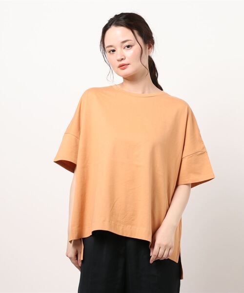 AMERICAN HOLIC（アメリカンホリック）の「バックZIP半袖カットプルオーバー　＊（Tシャツ/カットソー・レディース・オフホワイト/ブラック/オレンジ/アイボリー・M/L）」の19枚目の写真
