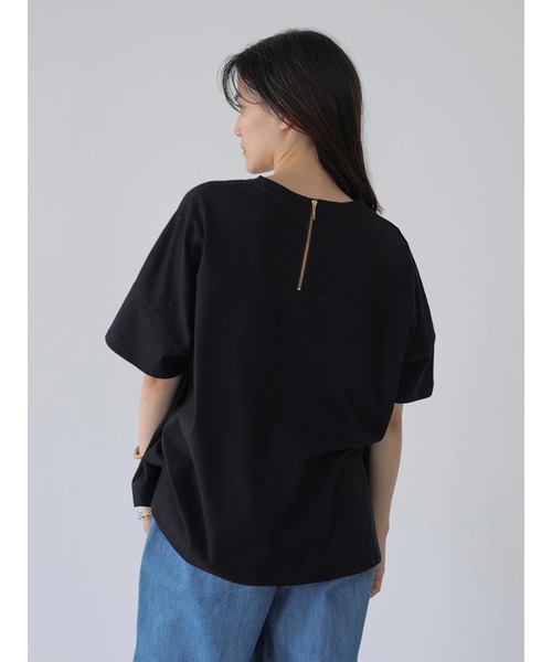 AMERICAN HOLIC（アメリカンホリック）の「バックZIP半袖カットプルオーバー　＊（Tシャツ/カットソー・レディース・オフホワイト/ブラック/オレンジ/アイボリー・M/L）」の7枚目の写真