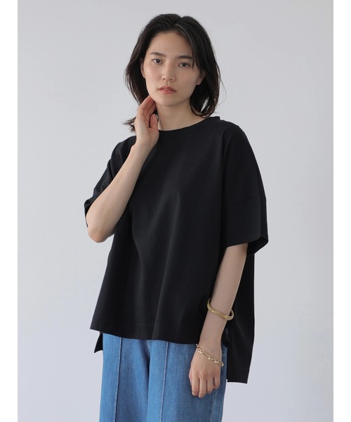 AMERICAN HOLIC（アメリカンホリック）の「バックZIP半袖カットプルオーバー　＊（Tシャツ/カットソー・レディース・オフホワイト/ブラック/オレンジ/アイボリー・M/L）」の8枚目の写真