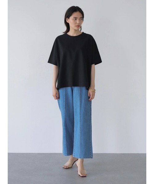 AMERICAN HOLIC（アメリカンホリック）の「バックZIP半袖カットプルオーバー　＊（Tシャツ/カットソー・レディース・オフホワイト/ブラック/オレンジ/アイボリー・M/L）」の11枚目の写真