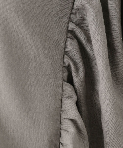 GLOBAL WORK（グローバルワーク）の「フレンチリネン混フリルブラウス/942769（シャツ/ブラウス・レディース・ホワイト/ブラック/ベージュ系その他/ブルー系その他/グレー系その他7・MEDIUM/LARGE）」の8枚目の写真