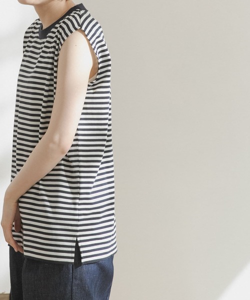 FORK&SPOON（フォークアンドスプーン）の「FORK&SPOON　アウトフィットノースリーブTシャツ（Tシャツ/カットソー・レディース・ブラック/ネイビー/オフホワイト・ONE）」の16枚目の写真