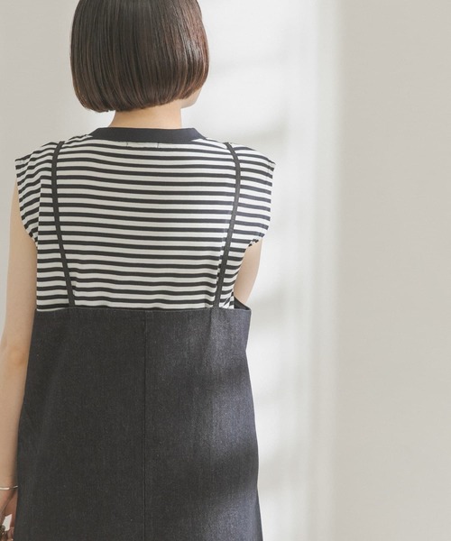 FORK&SPOON（フォークアンドスプーン）の「FORK&SPOON　アウトフィットノースリーブTシャツ（Tシャツ/カットソー・レディース・ブラック/ネイビー/オフホワイト・ONE）」の10枚目の写真