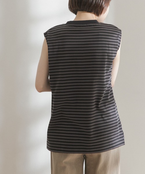 FORK&SPOON（フォークアンドスプーン）の「FORK&SPOON　アウトフィットノースリーブTシャツ（Tシャツ/カットソー・レディース・ブラック/ネイビー/オフホワイト・ONE）」の7枚目の写真