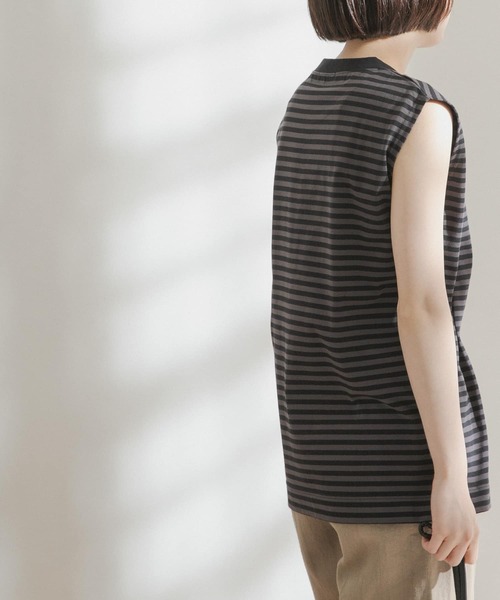 FORK&SPOON（フォークアンドスプーン）の「FORK&SPOON　アウトフィットノースリーブTシャツ（Tシャツ/カットソー・レディース・ブラック/ネイビー/オフホワイト・ONE）」の6枚目の写真