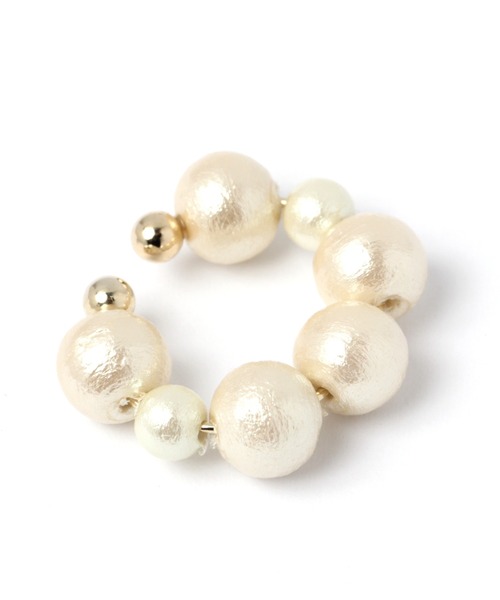 studio CLIP（スタディオクリップ）の「2SETコットンパールイヤーカフ（イヤーカフ・レディース・その他1・FREE）」の4枚目の写真