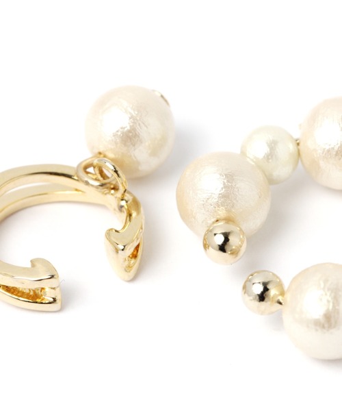 studio CLIP（スタディオクリップ）の「2SETコットンパールイヤーカフ（イヤーカフ・レディース・その他1・FREE）」の3枚目の写真