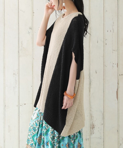 osharewalker(オシャレウォーカー)の「【廃盤】『変形デザインスラブサマーニット』(ニット/セーター・レディース・ベージュ・FREE)」の15枚目の写真