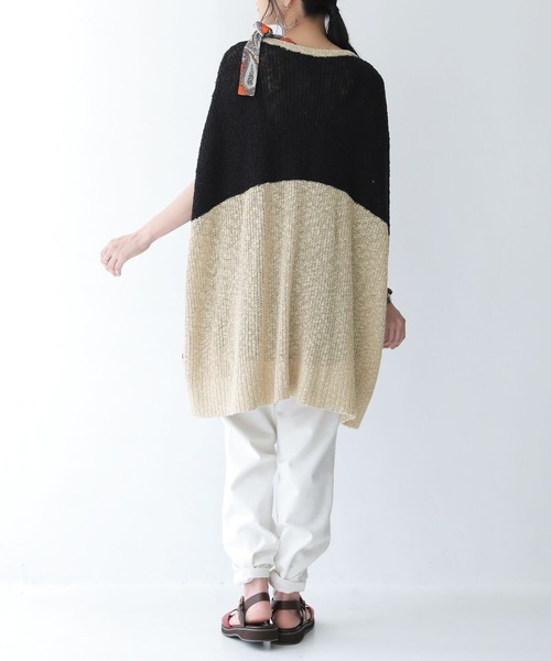 osharewalker(オシャレウォーカー)の「【廃盤】『変形デザインスラブサマーニット』(ニット/セーター・レディース・ベージュ・FREE)」の2枚目の写真