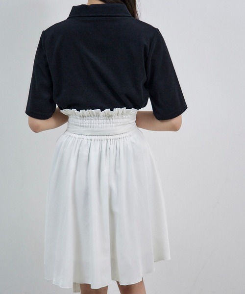 Romansual（ロマンシュアル）の「Romansual/サテンバレリーナフレアスカート（スカート・レディース・ホワイト/ブラック・SMALL/MEDIUM）」の9枚目の写真