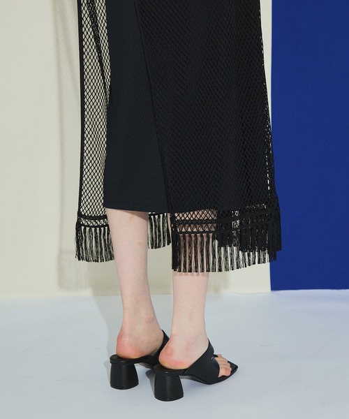 UNITED TOKYO（ユナイテッドトウキョウ）の「トラバスメッシュレイヤードワンピース（ワンピース・レディース・ブラック/インディゴブルー・FREE）」の4枚目の写真