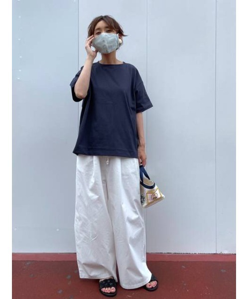 BEARDSLEY（ビアズリー）の「マスクセットシンプルT（Tシャツ/カットソー・レディース・ホワイト/ネイビー/ピンク・FREE）」の20枚目の写真