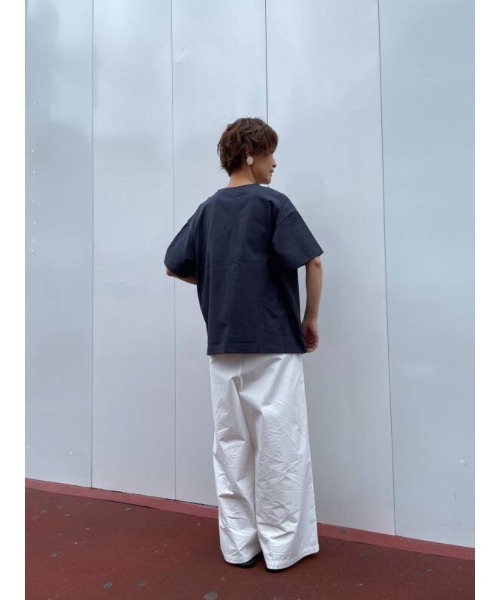 BEARDSLEY（ビアズリー）の「マスクセットシンプルT（Tシャツ/カットソー・レディース・ホワイト/ネイビー/ピンク・FREE）」の5枚目の写真