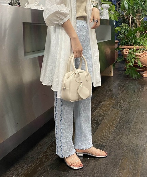 AS KNOW AS PINKY(アズノゥアズピンキー)の「ランダムにWAVYなパンツ(その他パンツ・レディース・オフホワイト/イエロー/ブルー・FREE)」の3枚目の写真