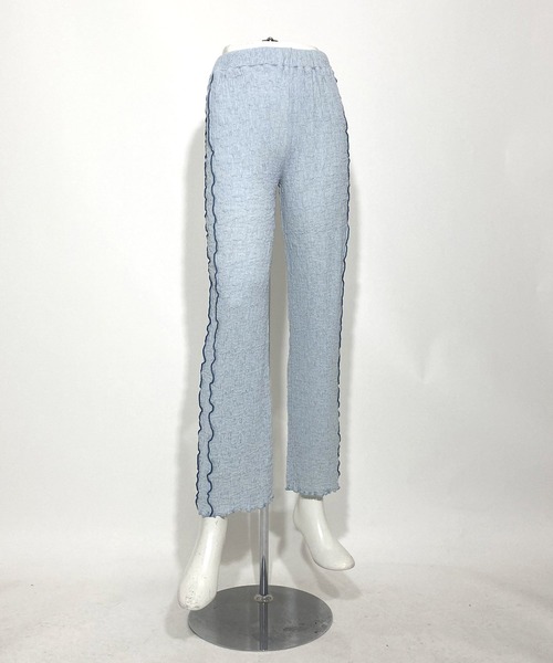 AS KNOW AS PINKY(アズノゥアズピンキー)の「ランダムにWAVYなパンツ(その他パンツ・レディース・オフホワイト/イエロー/ブルー・FREE)」の5枚目の写真