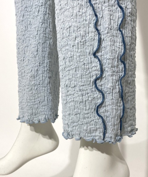 AS KNOW AS PINKY(アズノゥアズピンキー)の「ランダムにWAVYなパンツ(その他パンツ・レディース・オフホワイト/イエロー/ブルー・FREE)」の4枚目の写真