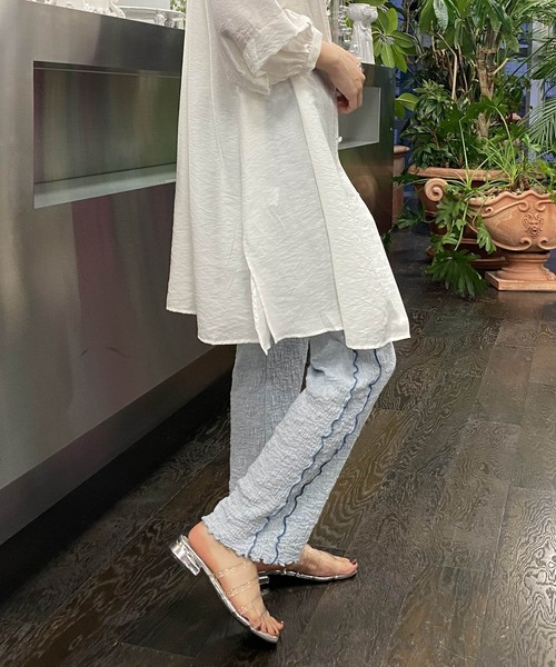 AS KNOW AS PINKY(アズノゥアズピンキー)の「ランダムにWAVYなパンツ(その他パンツ・レディース・オフホワイト/イエロー/ブルー・FREE)」の20枚目の写真