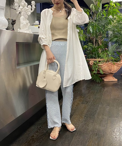 AS KNOW AS PINKY(アズノゥアズピンキー)の「ランダムにWAVYなパンツ(その他パンツ・レディース・オフホワイト/イエロー/ブルー・FREE)」の17枚目の写真