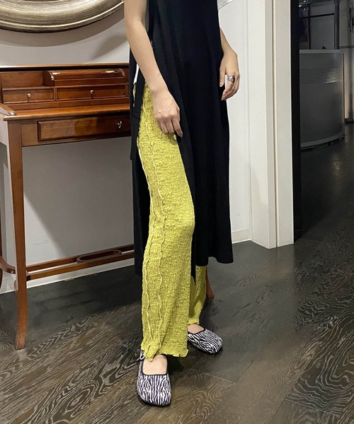 AS KNOW AS PINKY(アズノゥアズピンキー)の「ランダムにWAVYなパンツ(その他パンツ・レディース・オフホワイト/イエロー/ブルー・FREE)」の15枚目の写真