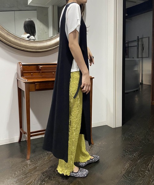 AS KNOW AS PINKY(アズノゥアズピンキー)の「ランダムにWAVYなパンツ(その他パンツ・レディース・オフホワイト/イエロー/ブルー・FREE)」の12枚目の写真