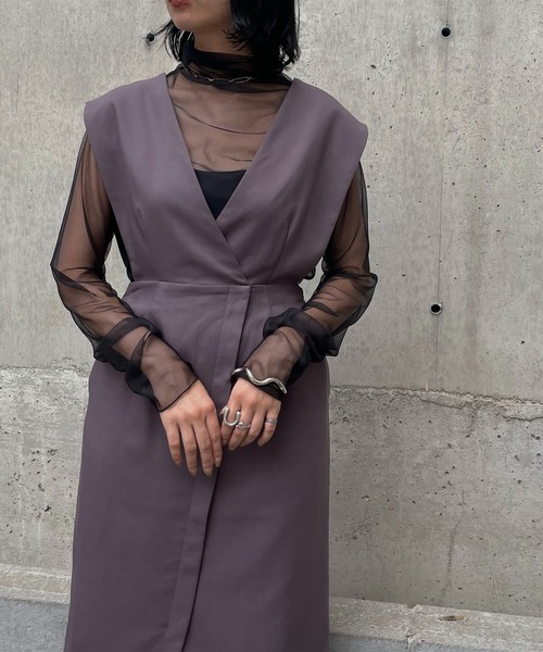 &g'aime（アンジェム）の「【&g'aime】シアータートルネックトップス（Tシャツ/カットソー・レディース・ブラック/ブラウン/アイボリー・FREE）」の15枚目の写真