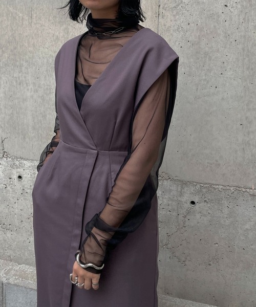 &g'aime（アンジェム）の「【&g'aime】シアータートルネックトップス（Tシャツ/カットソー・レディース・ブラック/ブラウン/アイボリー・FREE）」の16枚目の写真