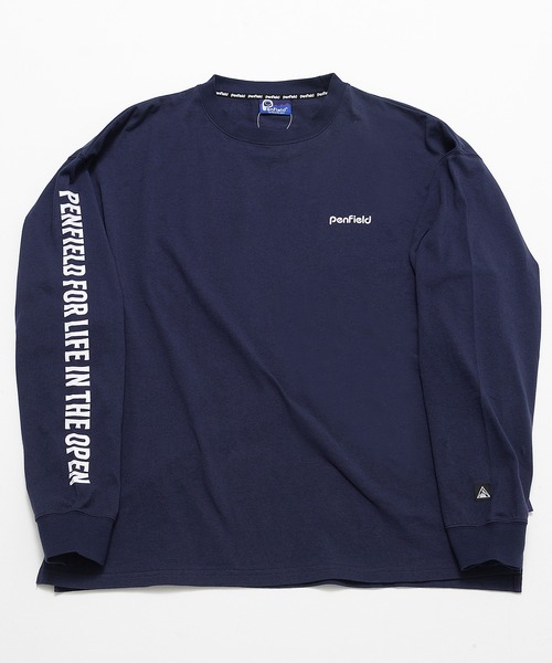PEN FIELD(ペンフィールド)の「【Penfield/ペンフィールド】ワンポイント刺繍 バックプリント 袖プリント ビックシルエット ロンT(Tシャツ/カットソー・メンズ・ミント/ダークブルー/グレイッシュベージュ・LL/M/L)」の14枚目の写真