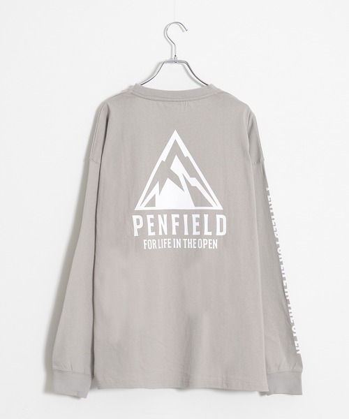 PEN FIELD(ペンフィールド)の「【Penfield/ペンフィールド】ワンポイント刺繍 バックプリント 袖プリント ビックシルエット ロンT(Tシャツ/カットソー・メンズ・ミント/ダークブルー/グレイッシュベージュ・LL/M/L)」の6枚目の写真