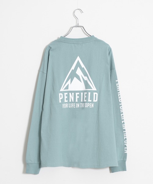 PEN FIELD(ペンフィールド)の「【Penfield/ペンフィールド】ワンポイント刺繍 バックプリント 袖プリント ビックシルエット ロンT(Tシャツ/カットソー・メンズ・ミント/ダークブルー/グレイッシュベージュ・LL/M/L)」の8枚目の写真