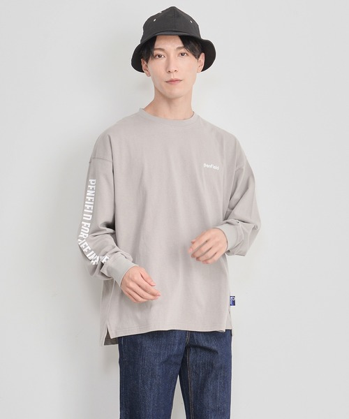 PEN FIELD(ペンフィールド)の「【Penfield/ペンフィールド】ワンポイント刺繍 バックプリント 袖プリント ビックシルエット ロンT(Tシャツ/カットソー・メンズ・ミント/ダークブルー/グレイッシュベージュ・LL/M/L)」の20枚目の写真