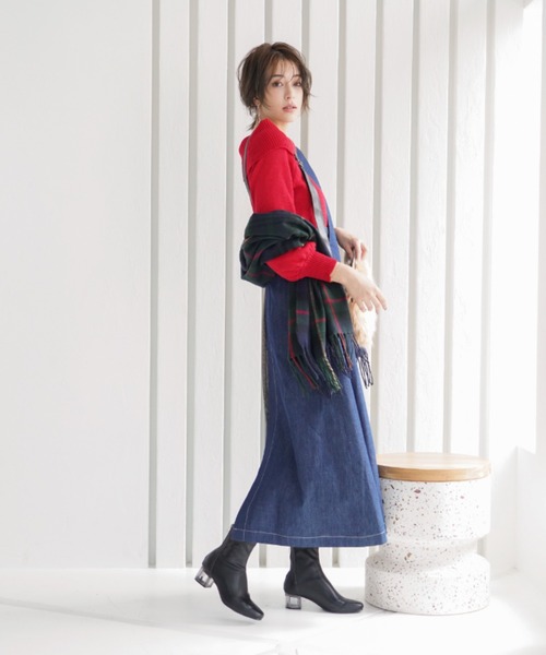 VIVIAN（ヴィヴィアン）の「クリアヒールストレッチショートブーツ（ブーツ・レディース・ブラック/ダークブラウン/アイボリー/グレー系その他7・LL/S/M/L）」の7枚目の写真