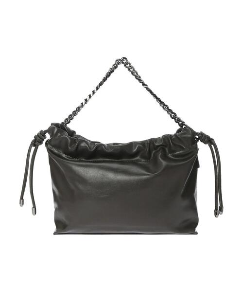 YECCA VECCA(イェッカヴェッカ)の「2wayチェーンMIXギャザーバッグ*(トートバッグ・レディース・アイボリー/チャコールグレー/ブラウン/シルバー系その他・FREE)」の15枚目の写真