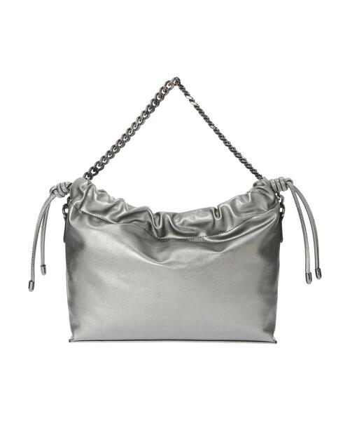 YECCA VECCA(イェッカヴェッカ)の「2wayチェーンMIXギャザーバッグ*(トートバッグ・レディース・アイボリー/チャコールグレー/ブラウン/シルバー系その他・FREE)」の17枚目の写真