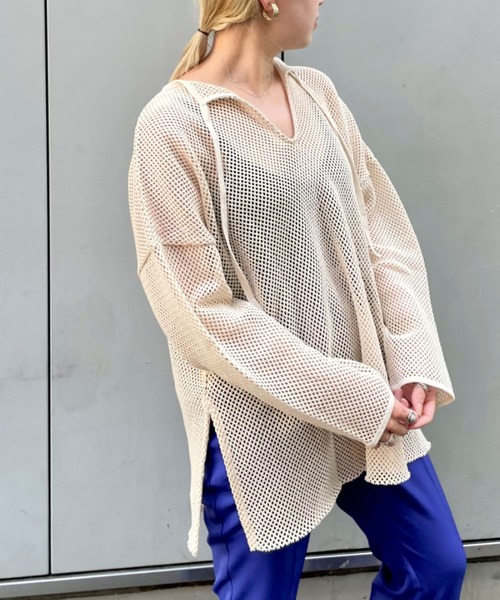 CIAOPANIC（チャオパニック）の「２WAYメッシュプルオーバー（Tシャツ/カットソー・レディース・ブラック/アイボリー・FREE）」の20枚目の写真