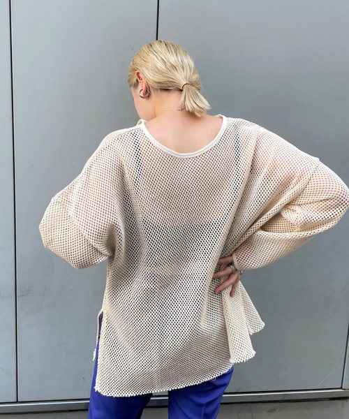 CIAOPANIC（チャオパニック）の「２WAYメッシュプルオーバー（Tシャツ/カットソー・レディース・ブラック/アイボリー・FREE）」の11枚目の写真