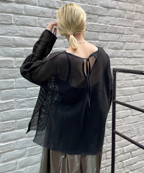 CIAOPANIC（チャオパニック）の「２WAYメッシュプルオーバー（Tシャツ/カットソー・レディース・ブラック/アイボリー・FREE）」の9枚目の写真