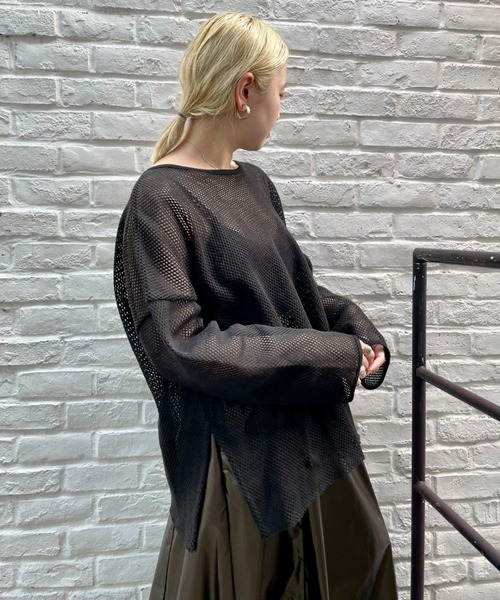 CIAOPANIC（チャオパニック）の「２WAYメッシュプルオーバー（Tシャツ/カットソー・レディース・ブラック/アイボリー・FREE）」の13枚目の写真