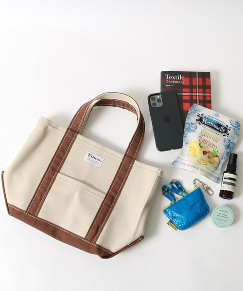 ORCIVAL（オーシバル）の「[ORCIVAL/オーシバル] キャンバストートバック（トートバッグ・レディース・グレー/ホワイト×グレー/ベージュ/サンドベージュ/ブラウン/ライトグレー/ダークグレー/ブラック/ホワイト×ブラック/アイボリー/その他/その他2/ブラック×カーキ/その他1/ホワイト×ブラウン・ONE SIZE）」の5枚目の写真